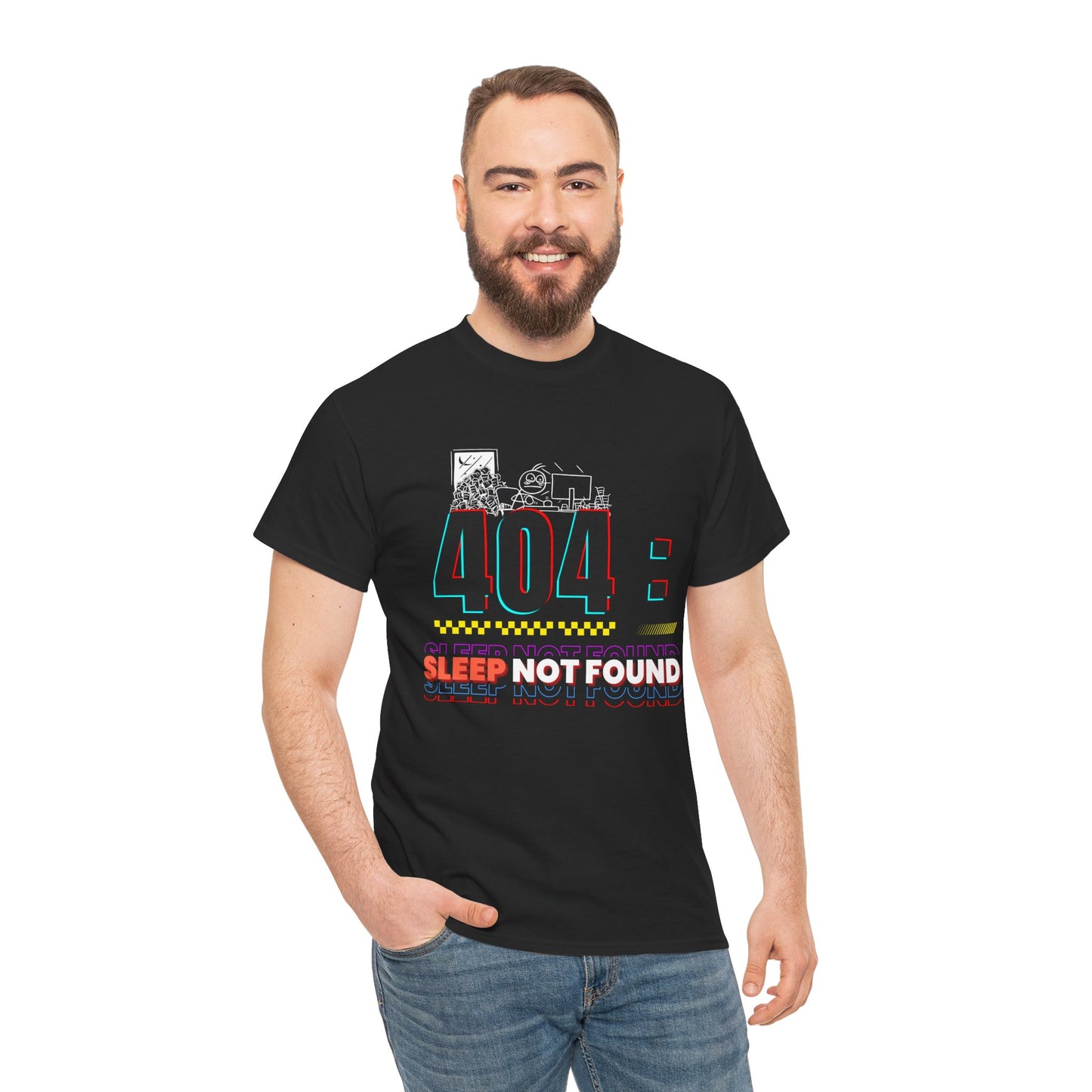 404: Sleep Not Found – Funny Minimalist T-Shirt