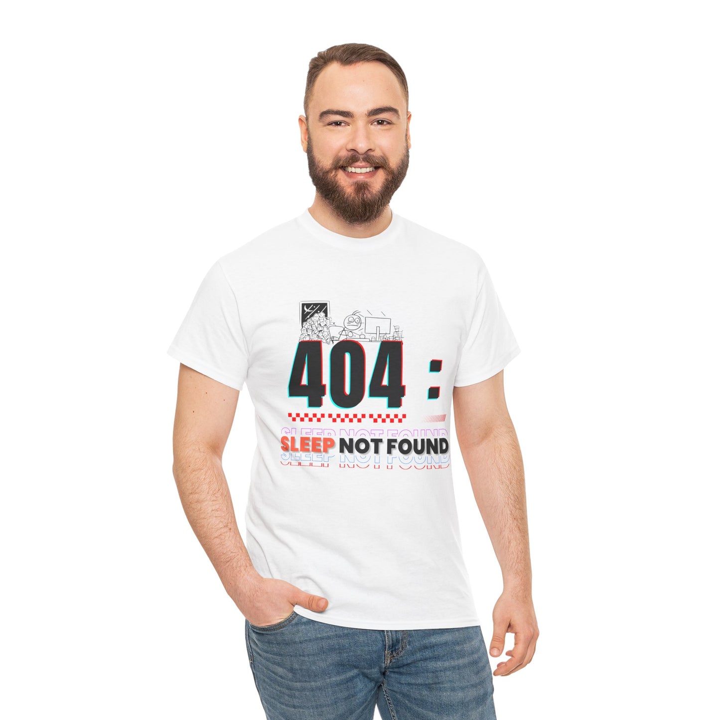 404: Sleep Not Found – Funny Minimalist T-Shirt